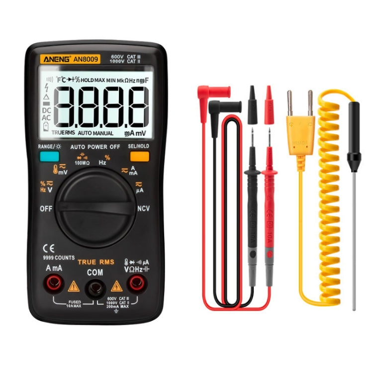 ANENG AN8009 Multimetro con display digitale NVC, Standard, Standard with Cable ANENG AN8009 Multimetro con display digitale NVC, Standard, Standard with Cable